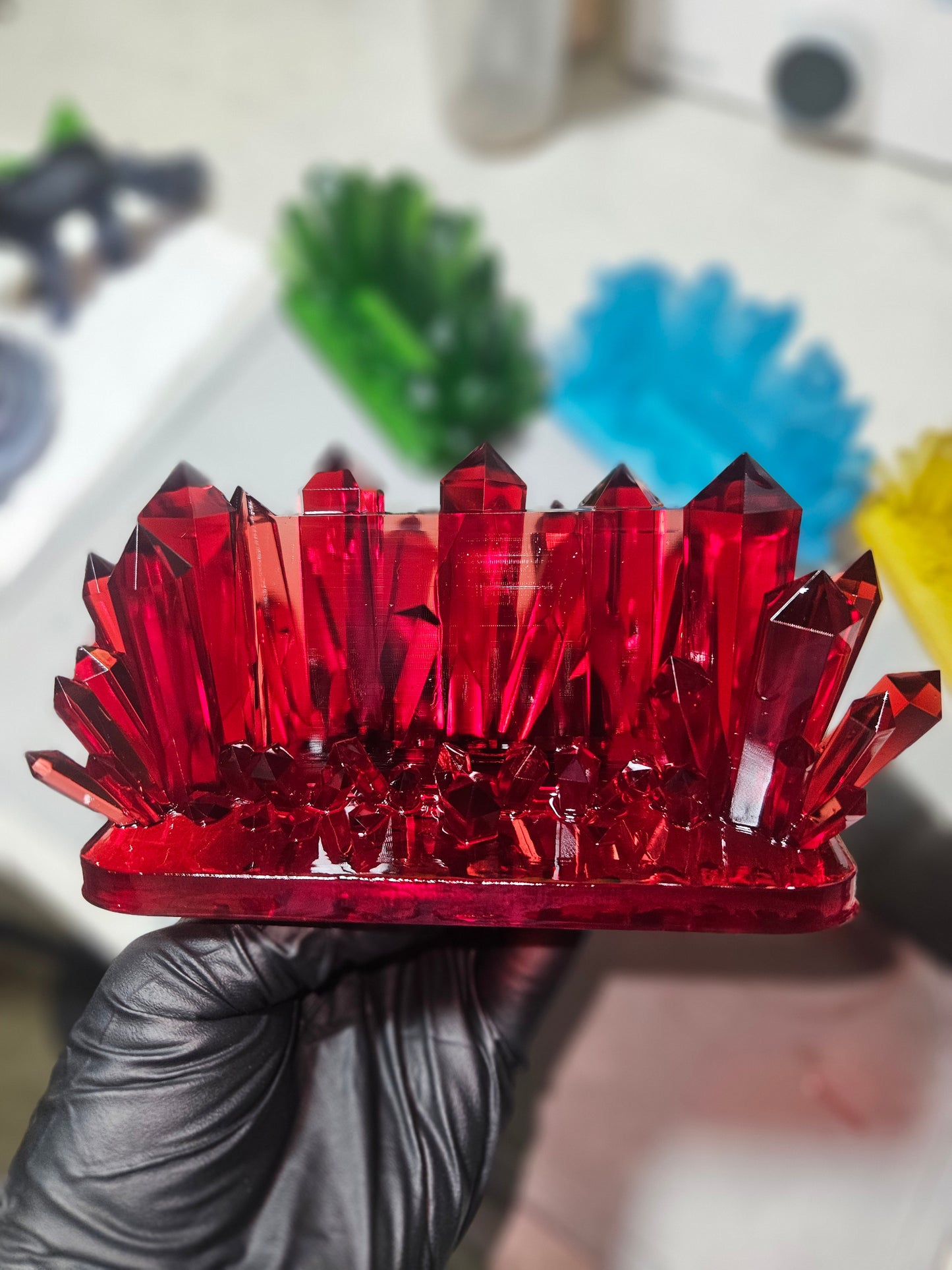 Metallic Shine Crystal Card Holder holder