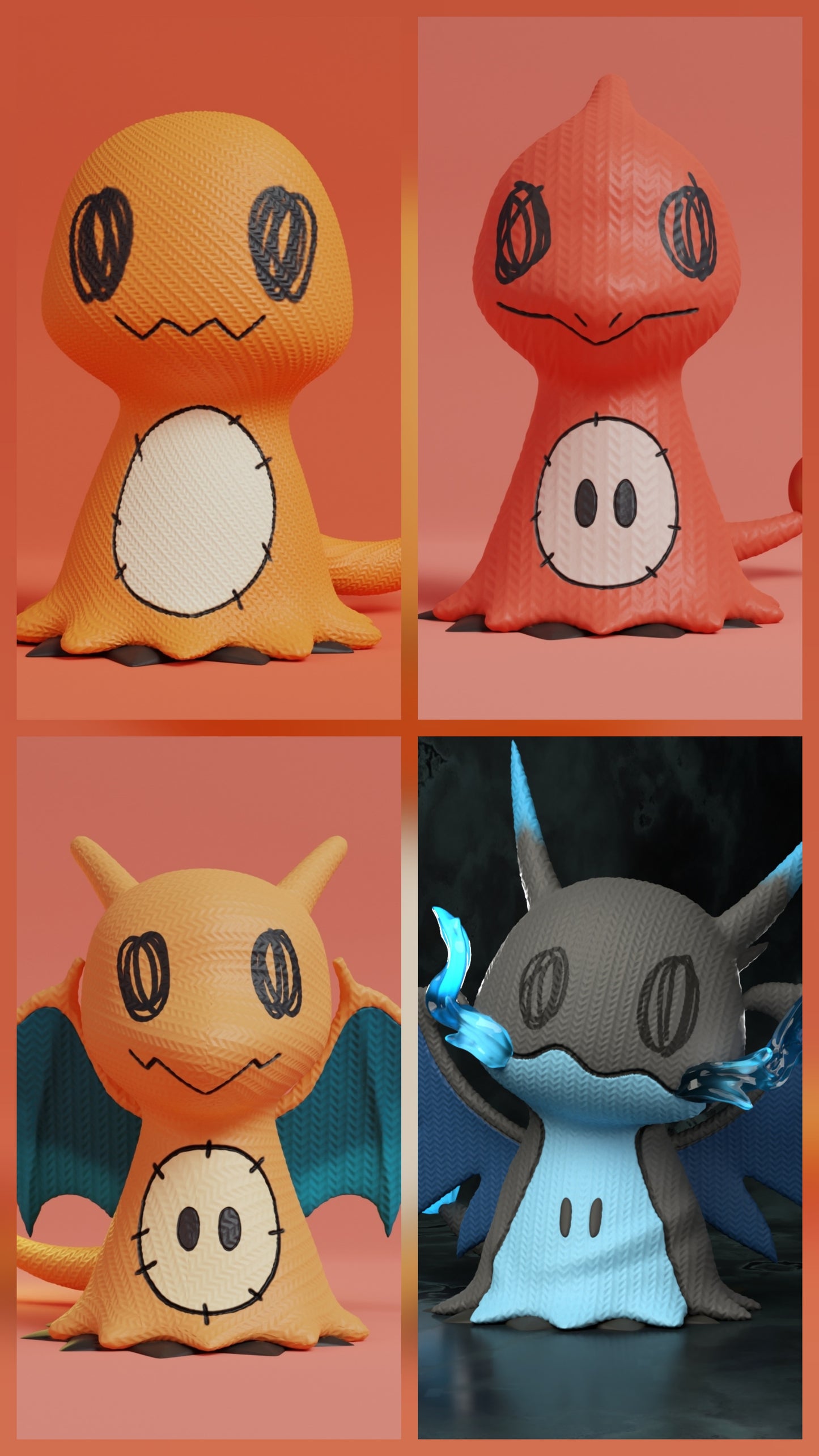 Mimikyuus in Translucent Color with or without Rechargeable Puck Light! New Glitter shine
