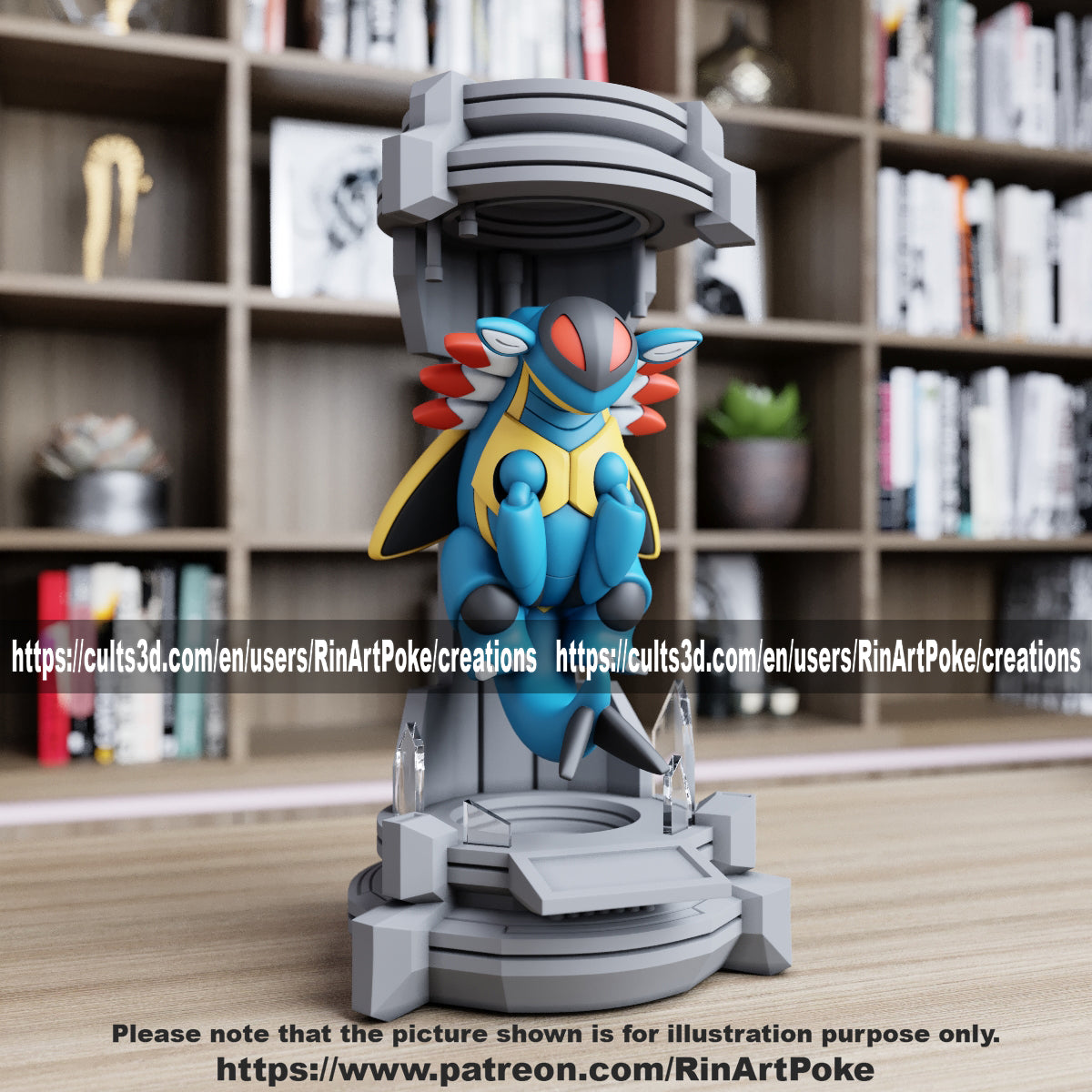 Pick and Choose (Medium) Translucent Colored PKMN FIGURE ONLY - Connects to the Medium Tank Stand