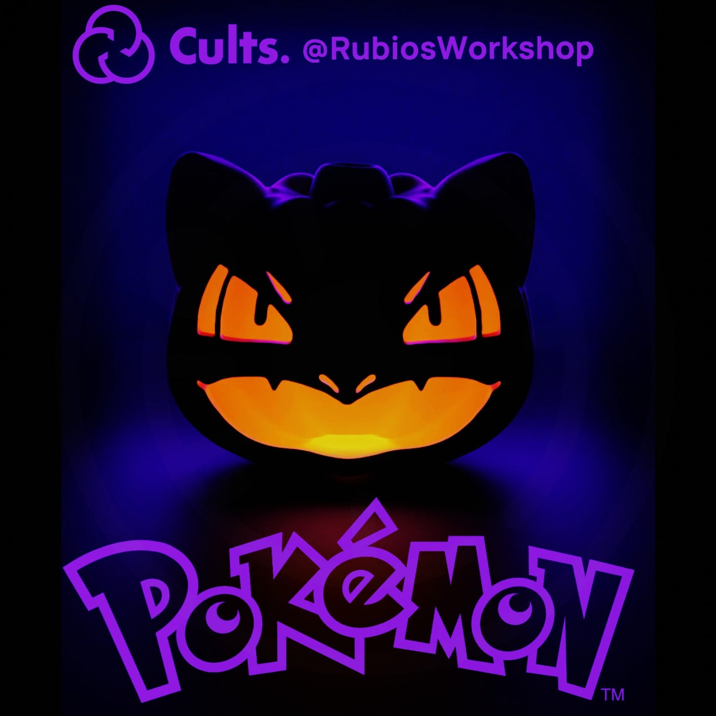 Jack O'Lantern Hollow with Thumb Light or Puck Light