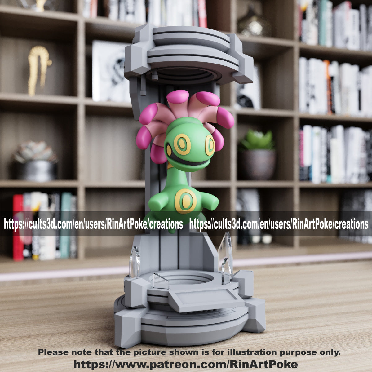 Pick and Choose (Medium) Translucent Colored PKMN FIGURE ONLY - Connects to the Medium Tank Stand