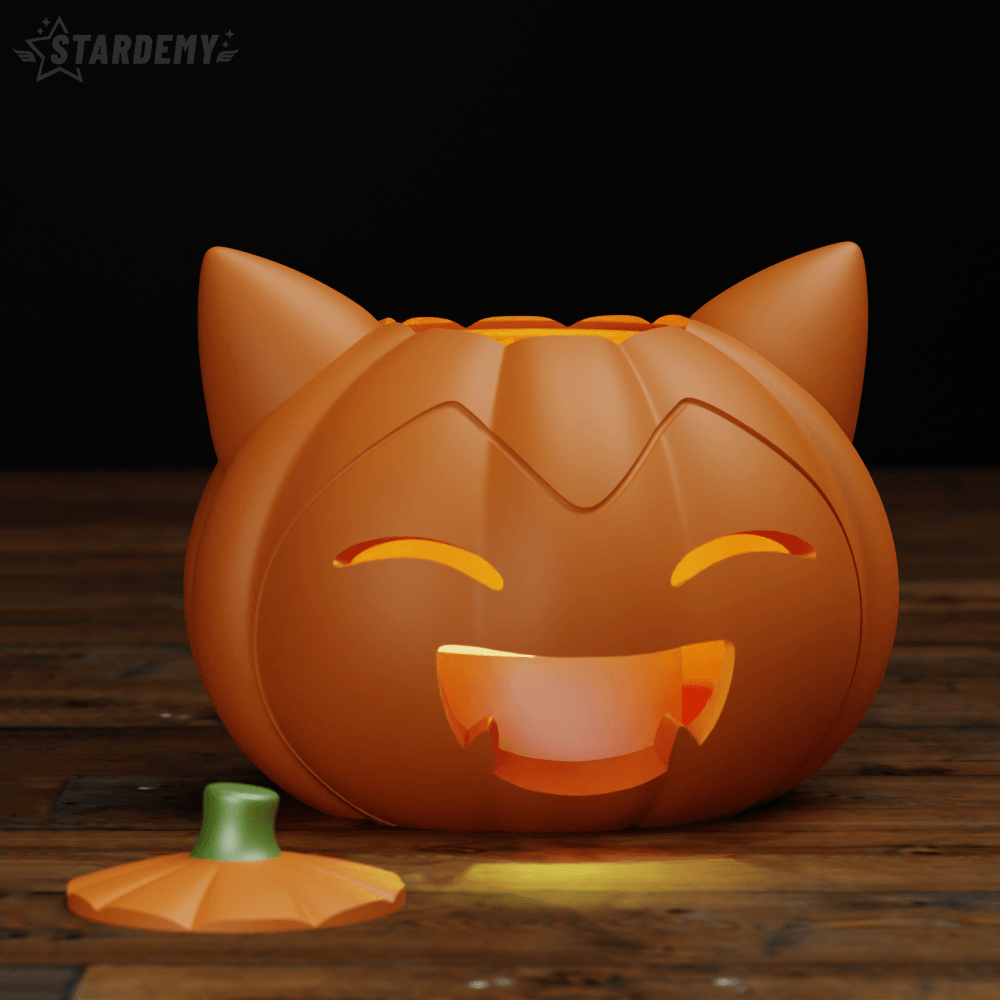 Jack O'Lantern Hollow with Thumb Light or Puck Light