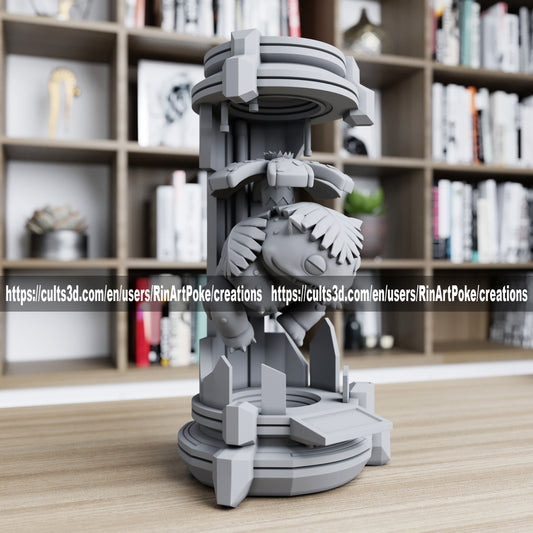 Pick and Choose Gray Unpainted (Medium) FIGURE ONLY- Connects to Medium Tank Stand