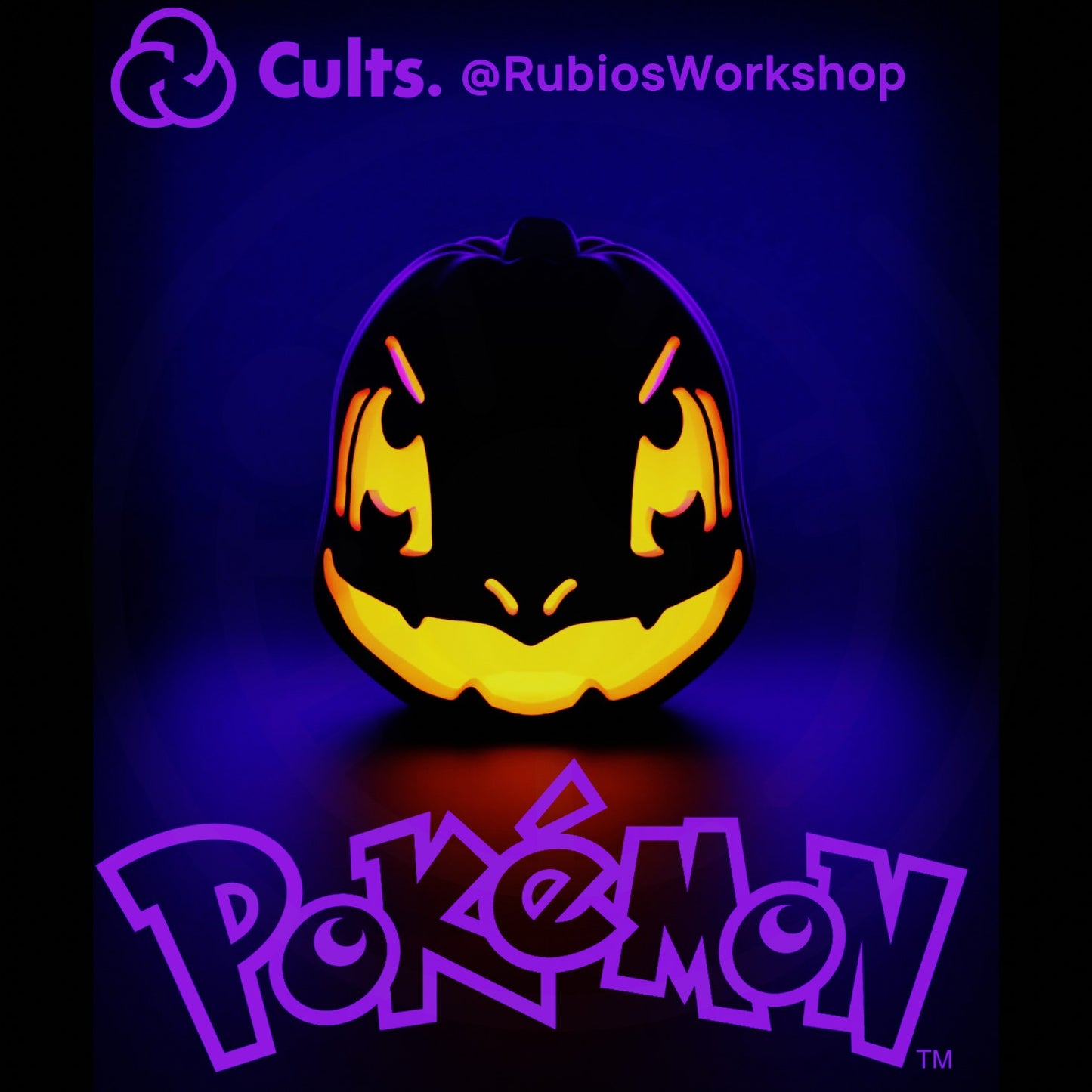 Jack O'Lantern Hollow with Thumb Light or Puck Light
