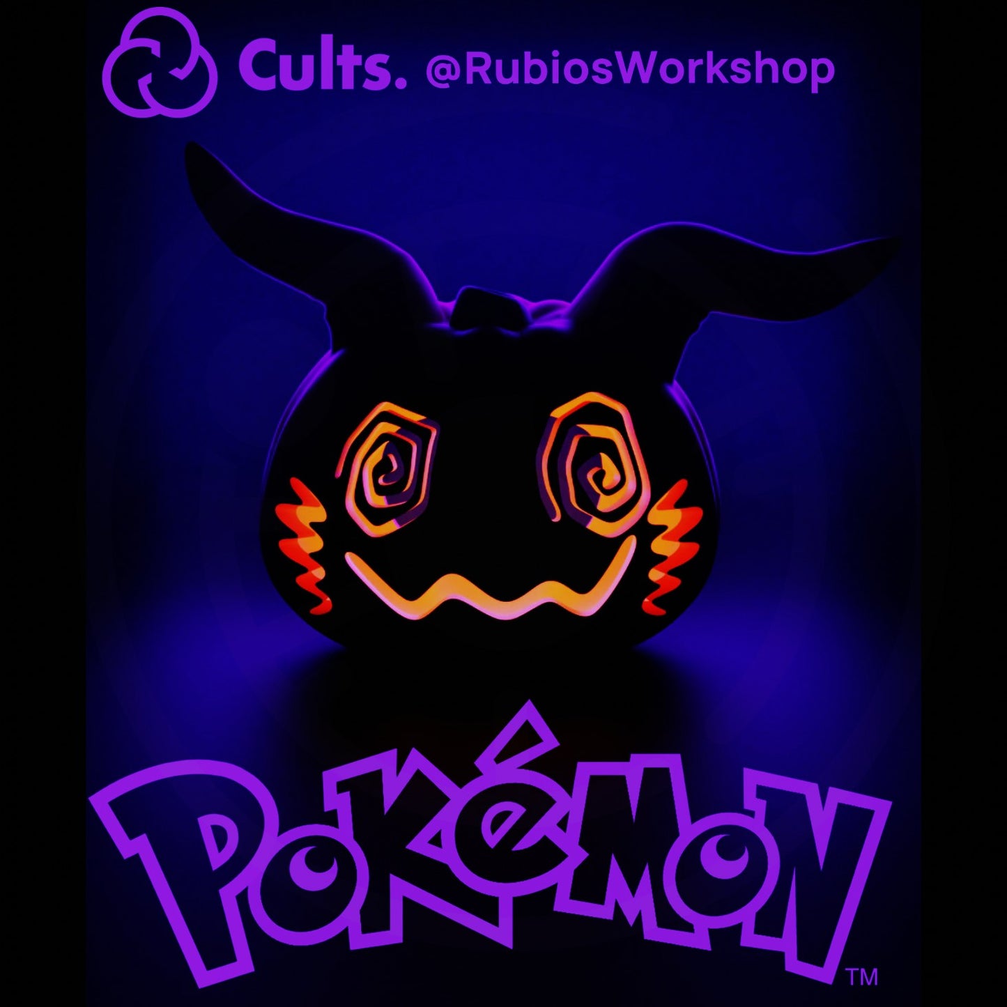 Jack O'Lantern Hollow with Thumb Light or Puck Light