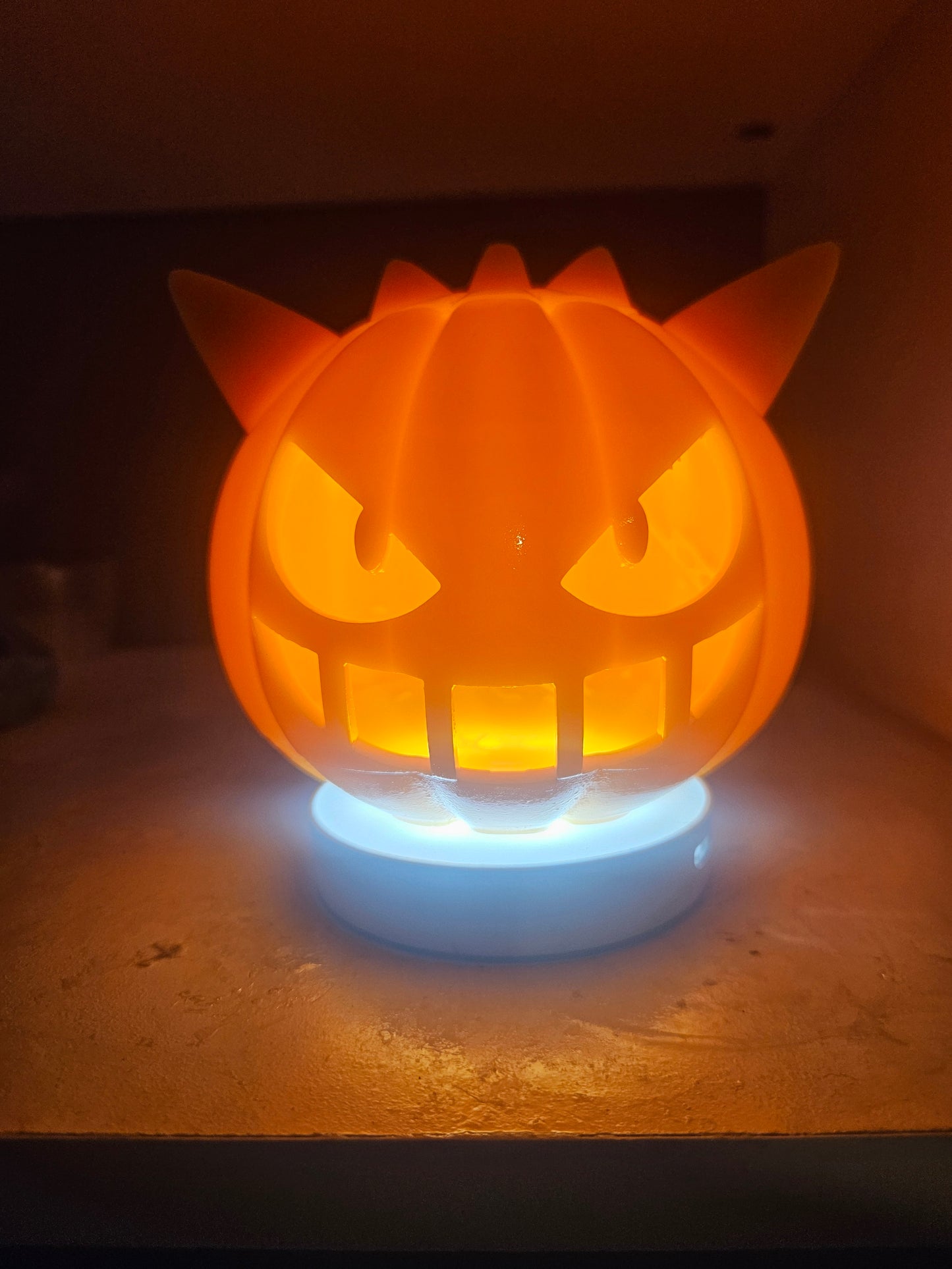 Jack O'Lantern Hollow with Thumb Light or Puck Light