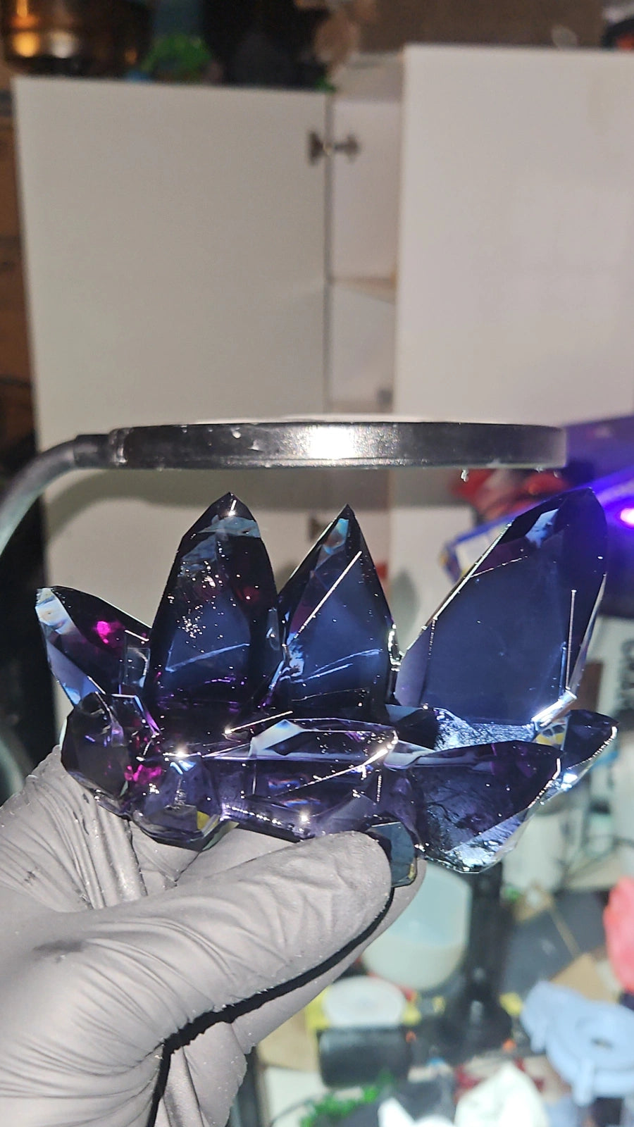 Metallic Shine Crystal Card Holder holder