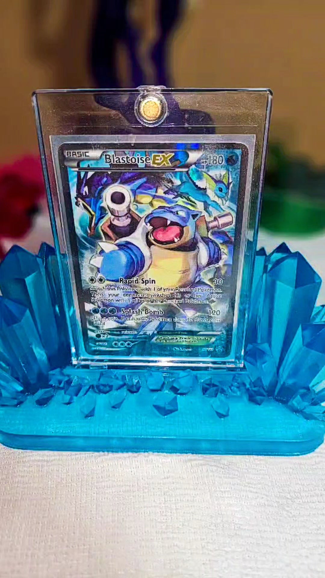 Metallic Shine Crystal Card Holder holder
