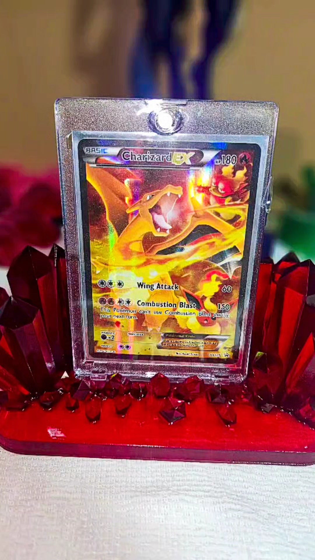 Metallic Shine Crystal Card Holder holder