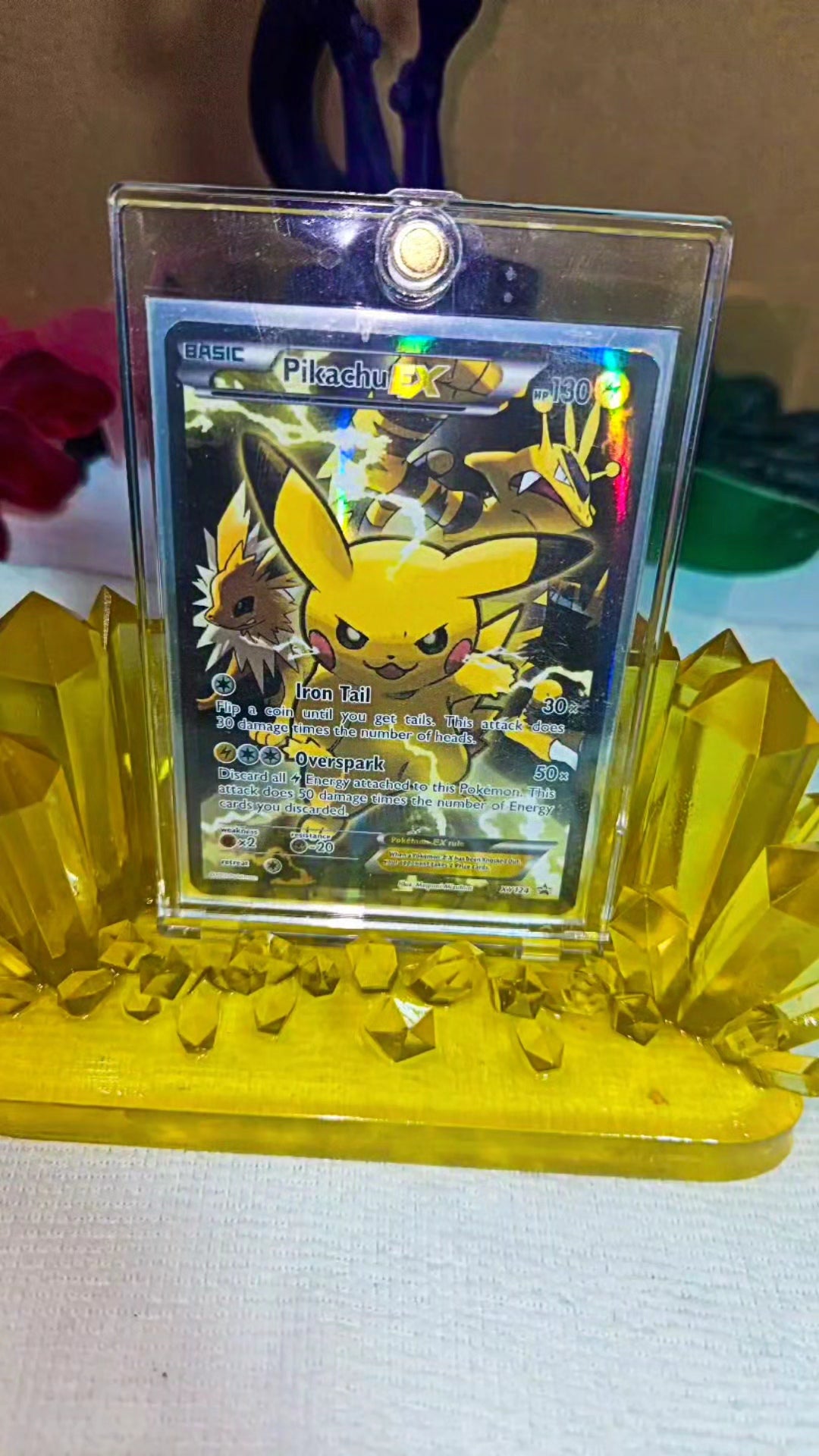 Metallic Shine Crystal Card Holder holder