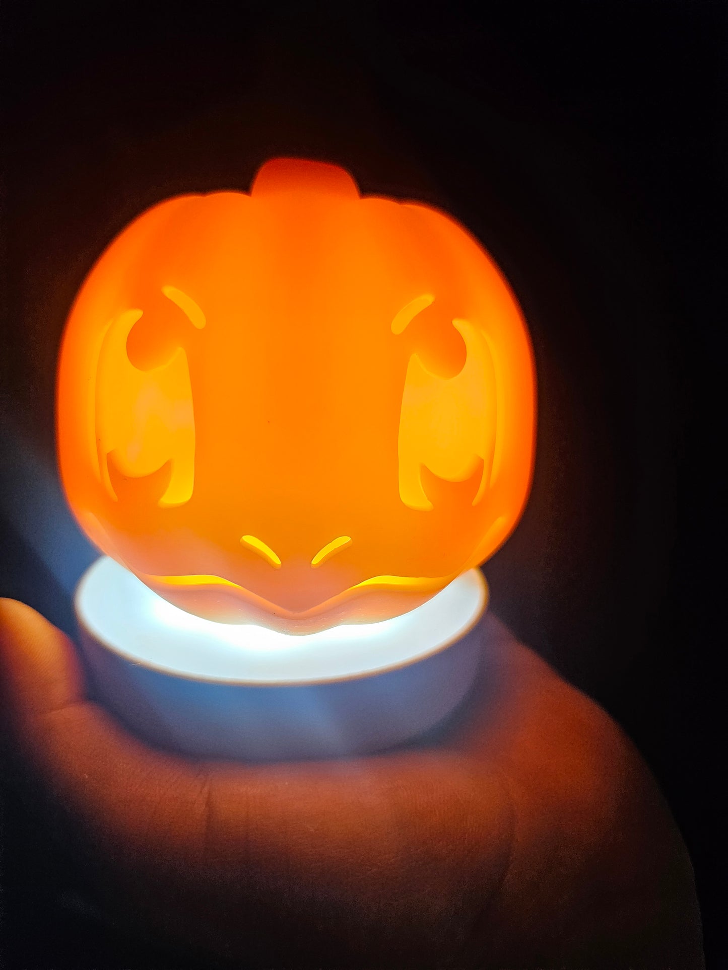 Jack O'Lantern Hollow with Thumb Light or Puck Light