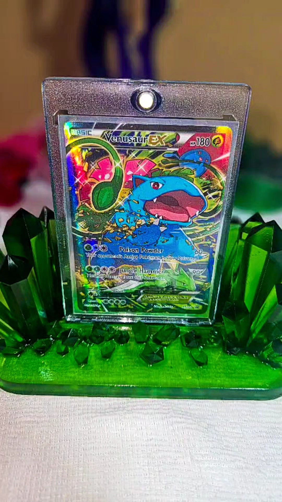 Metallic Shine Crystal Card Holder holder