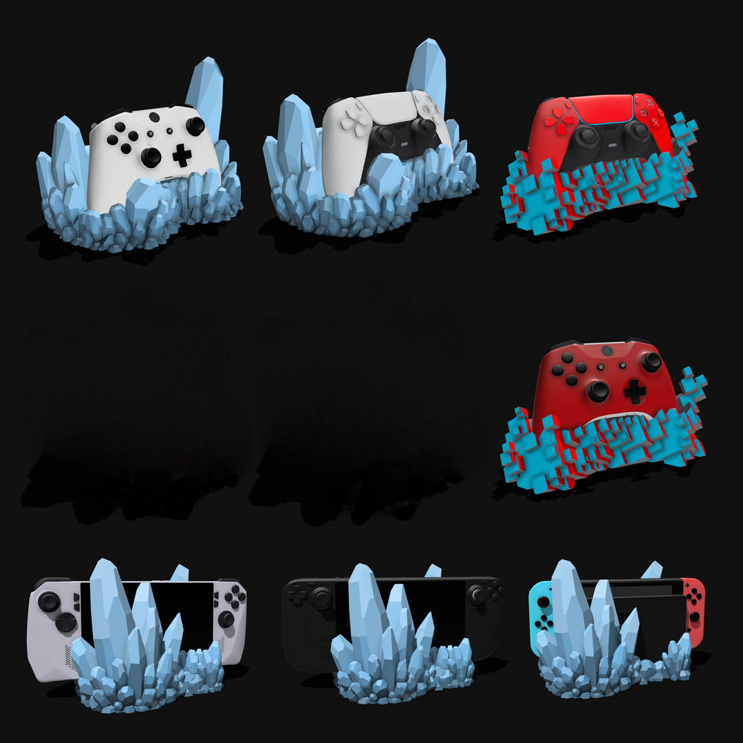 Crystal Stands for Switch, ROG ALLY, Steam Deck, Phone, Xbox and PS5 Console Controller