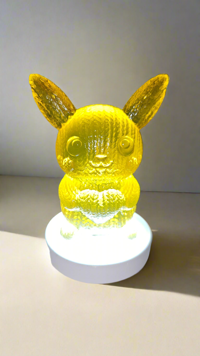 Knitted resin printed Figures Small, Medium or Large with Rechargeable Puck!