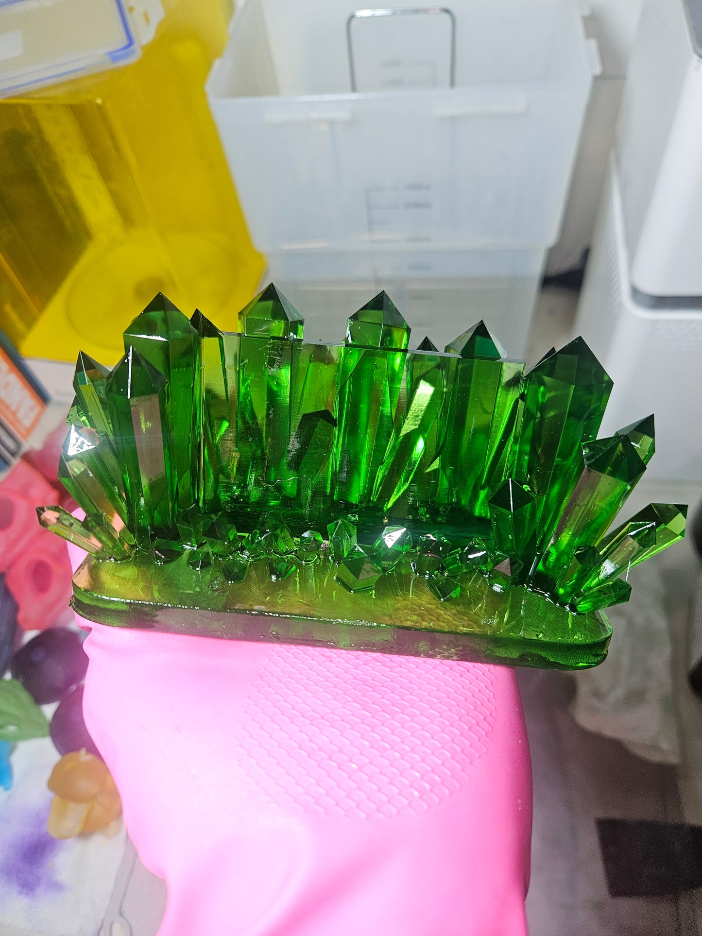 Crystal Resin Card Holder Slab Stand