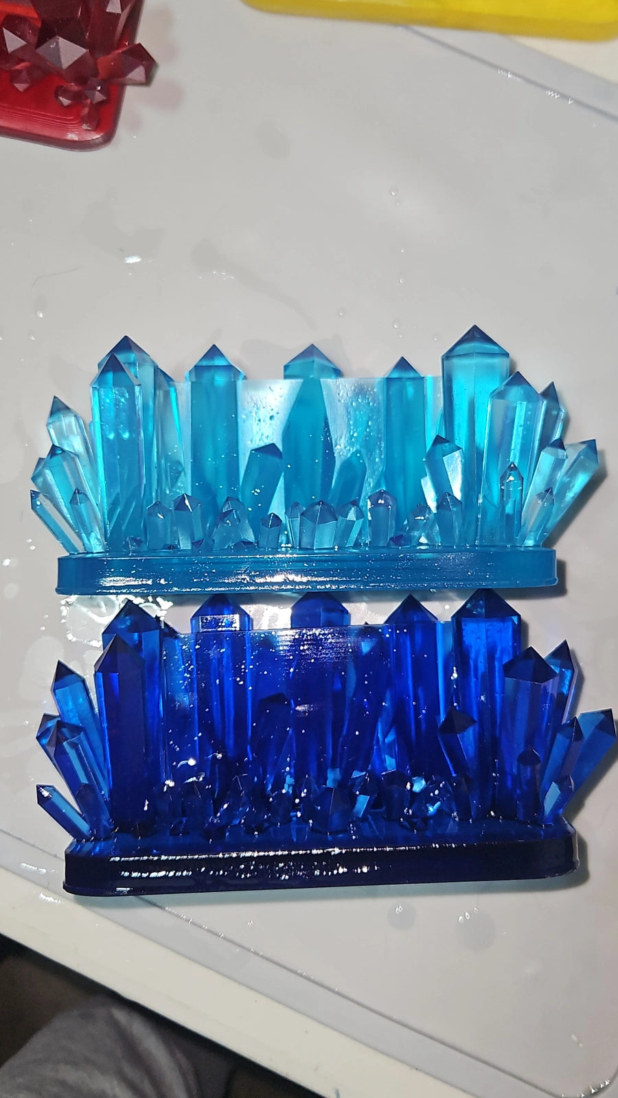 Crystal Resin Card Holder Slab Stand