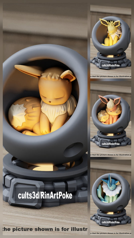 Large - Interchange Resting Pod Single Mon Set with magnets and LED lights Leave a message of which color pod you want Metallic Gray, Metallic Black or Metallic Clear