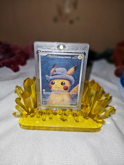 Crystal Resin Card Holder Slab Stand