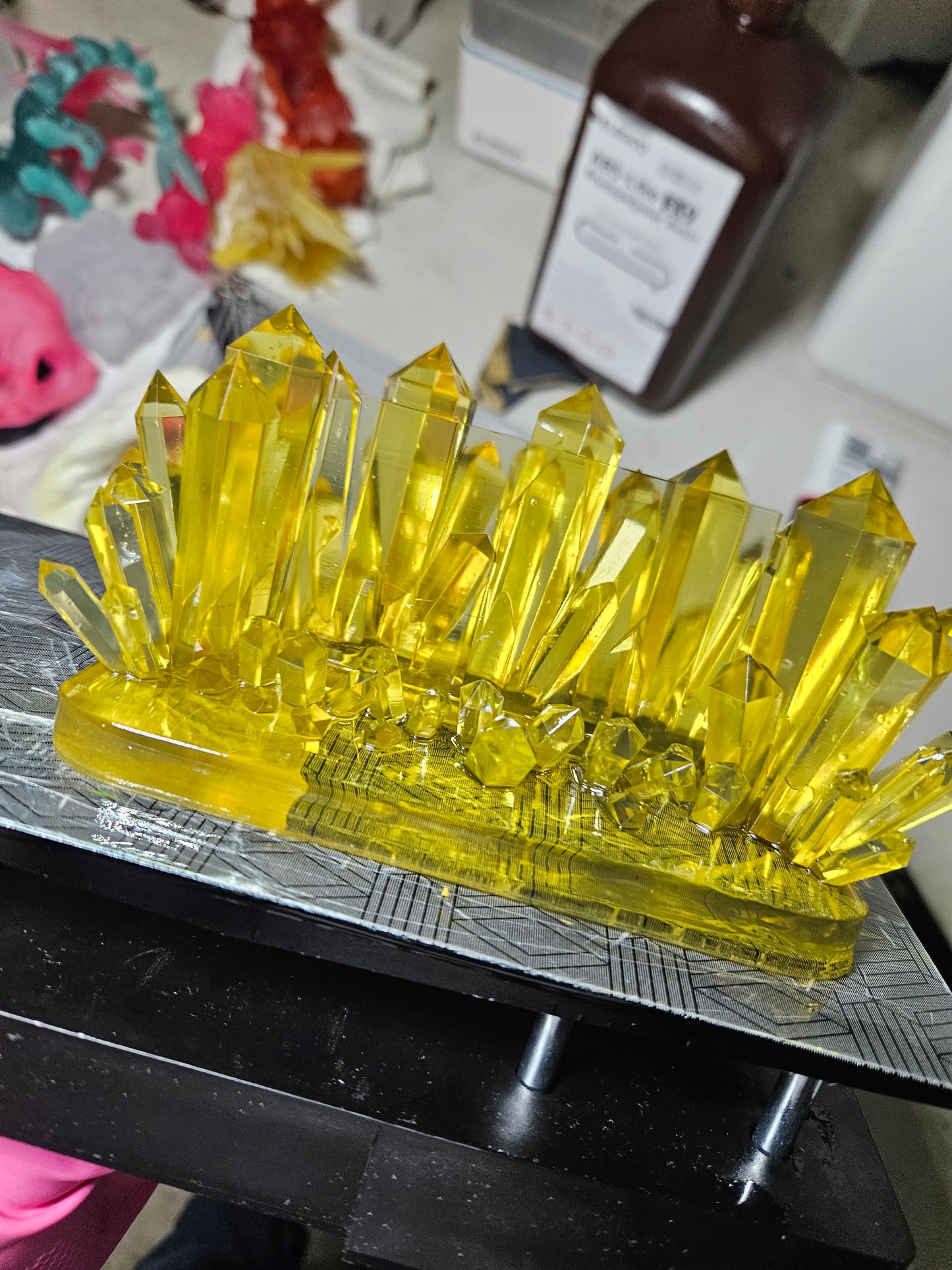 Crystal Resin Card Holder Slab Stand