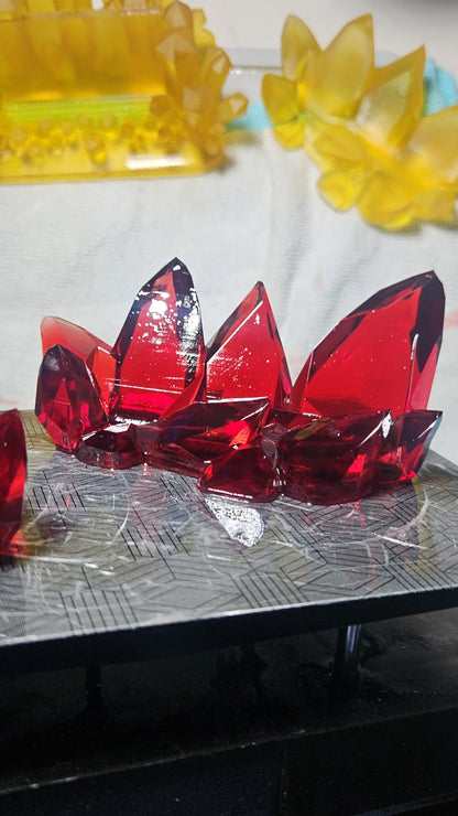 Crystal Resin Card Holder Slab Stand